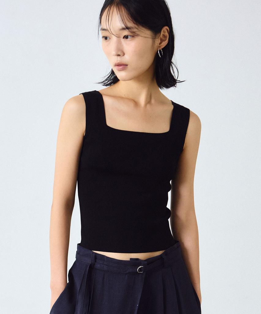 Nigaennikol [Essential] Square Neck Knit Sleeveless_13 Color (I Type)