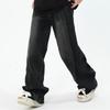 JYL Men's Wide-Leg Jeans Heavy Patchwork  American High-Street Draped Denim