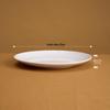 Jihang 10-Inch White Melamine Shallow Serving Plate