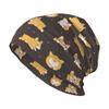 Knitted Hat Cartoon Corgi Pattern Casual Pendulous Wool Hat Chemotherapy Patient Headband Men and Women's Knitting Hat