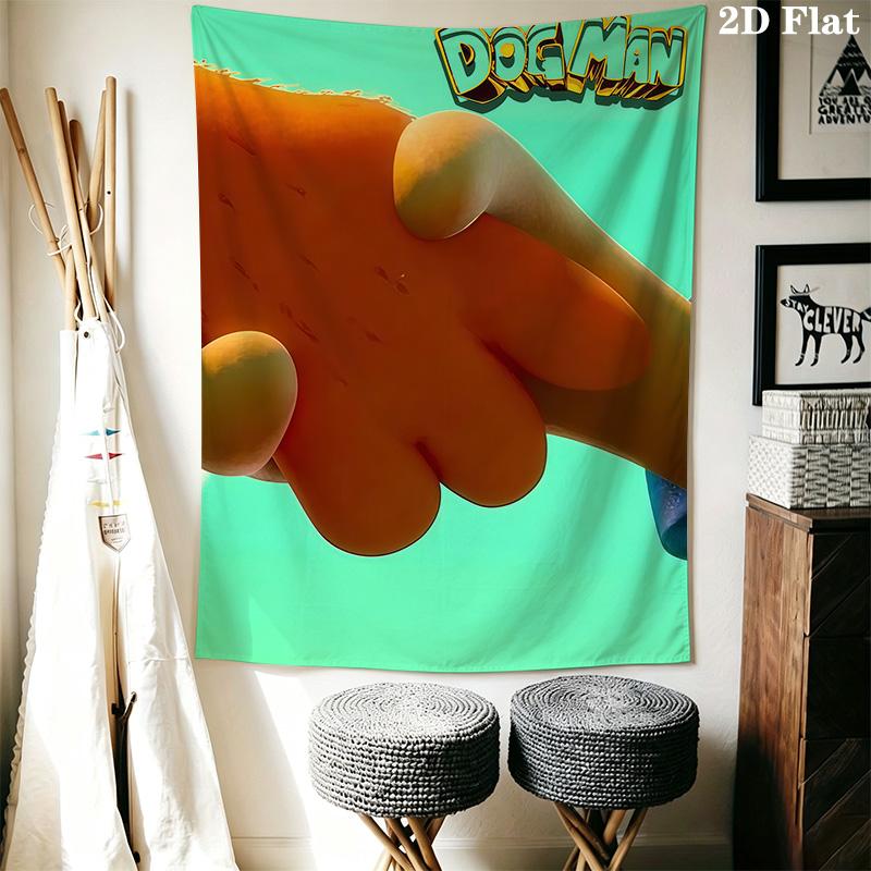 Dog Man Part Dog Part Man All Hero Tapestry Wallmounted Background Cloth Home Decor Soft Christmas Gift