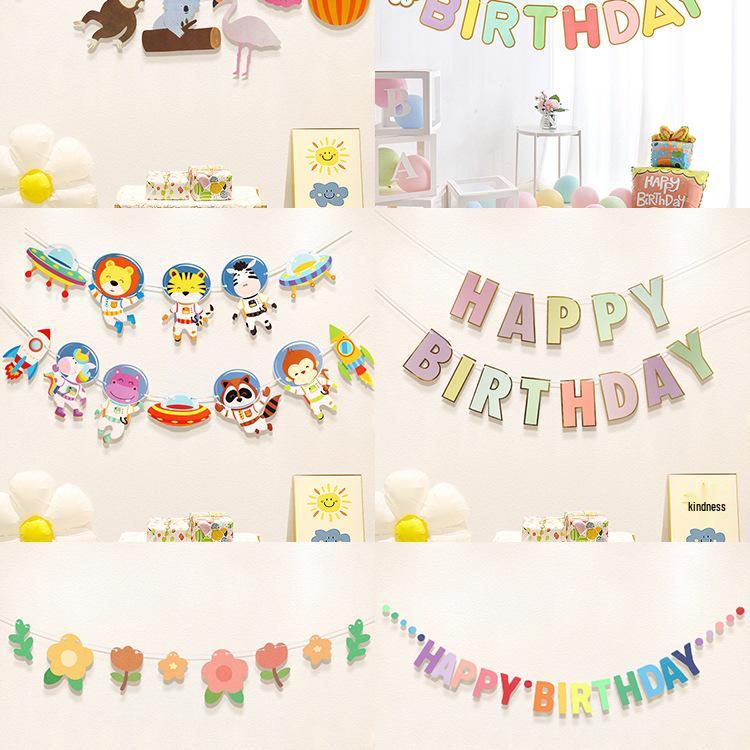 Banner zum ersten Geburtstag des Babys: Kinderwimpelkette für die Kindergarten-Dekoration