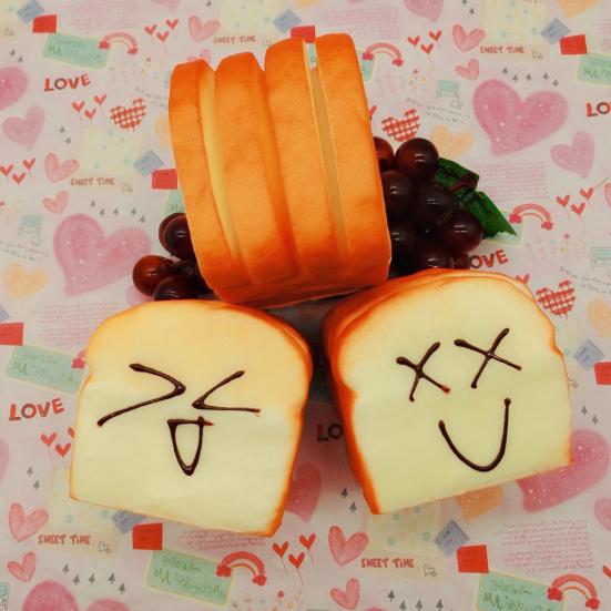 Toast Bread Squishy Expression Card Cellphone Holder Hand Pillow Stress Reliever