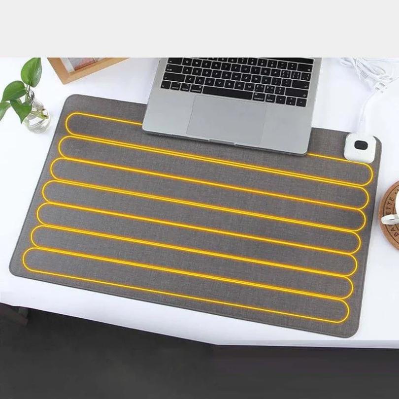 Elektrische Wärme Maus Pad Tisch Matte Display Temperatur Heizung Maus Pad Halten Warme Hand Für Büro Computer Schreibtisch Tastatur Winter
