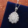Exquisite Floral Cluster Pendant Necklace for Women Luxury Vintage Formal Neck Jewelry