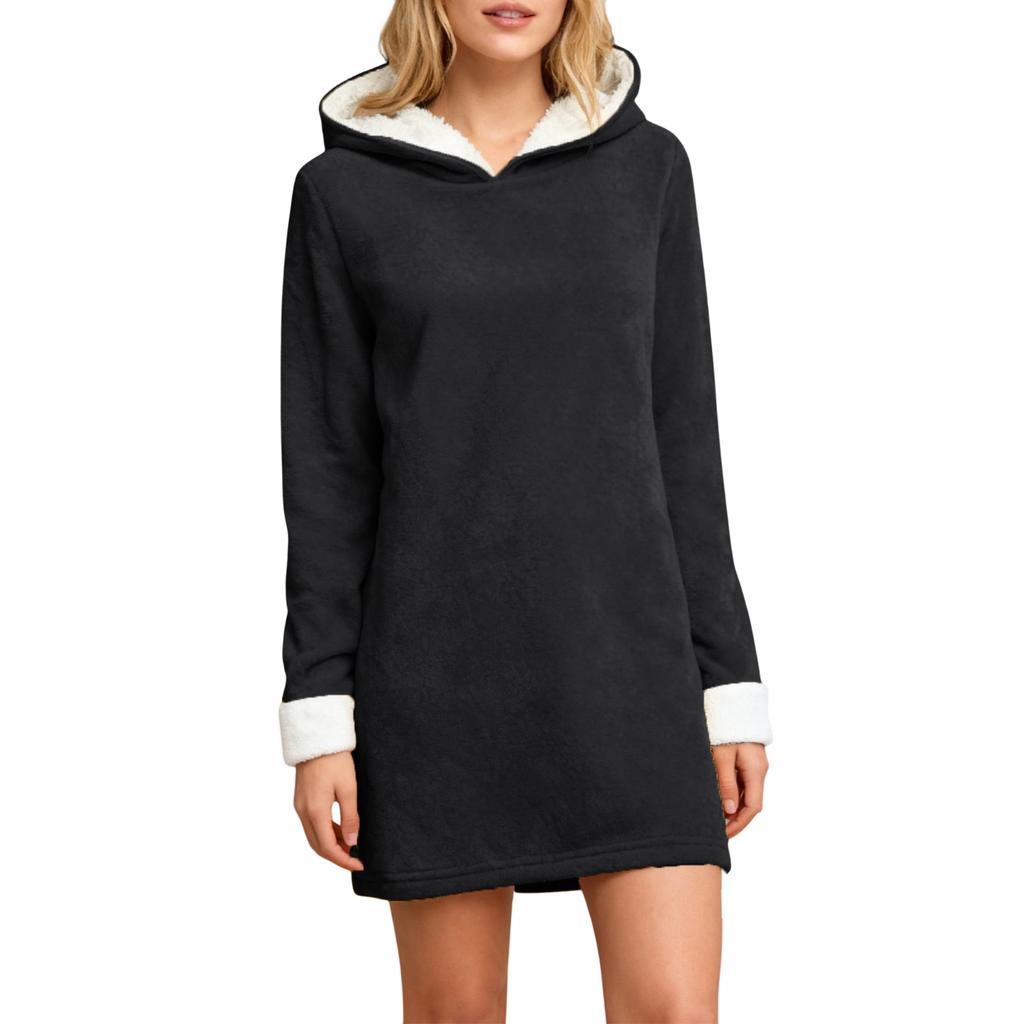 Damen Locker Einfarbiges Oberteil Verdickt und Fleece Lammfell Warm Enganliegende Basisschicht