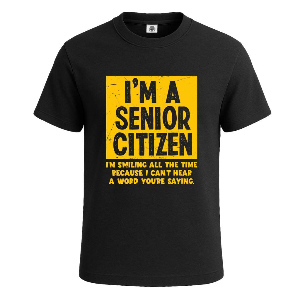 I'm A Senior Citizen I'm Smiling Mens T-Shirt Funny Novelty Party Gift Tee Top