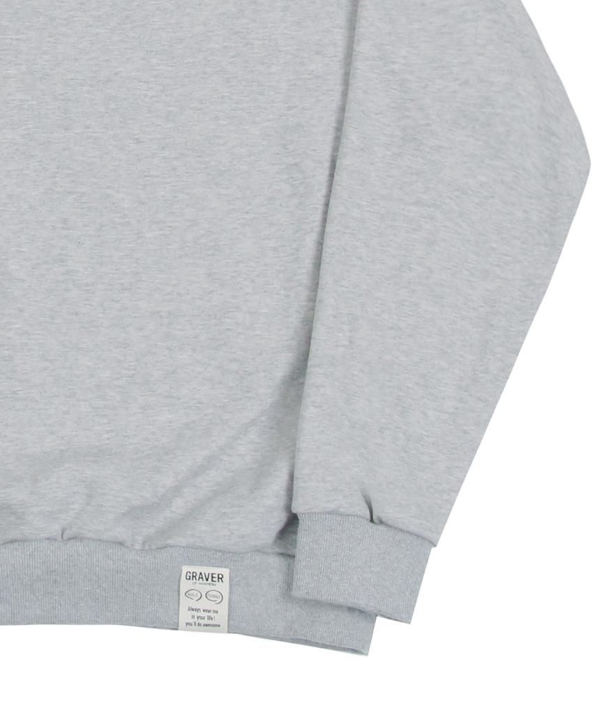 GRAVER [Unisex] Butterfly Sweatshirt_Gray