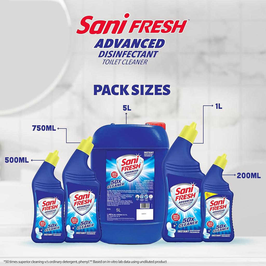Sani Fresh Ultrashine Toilet Cleaner 520ml Pack of 3 Extra Strong Stain Remover