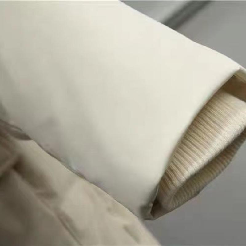 Zimní silná teplá bavlněná péřová bunda Ženy Ležérní Jednobarevné Velký kožešinový límec Stahovací šňůrka Vycpaný kabát Elegantní Dámské Krátké kabáty s kapucí