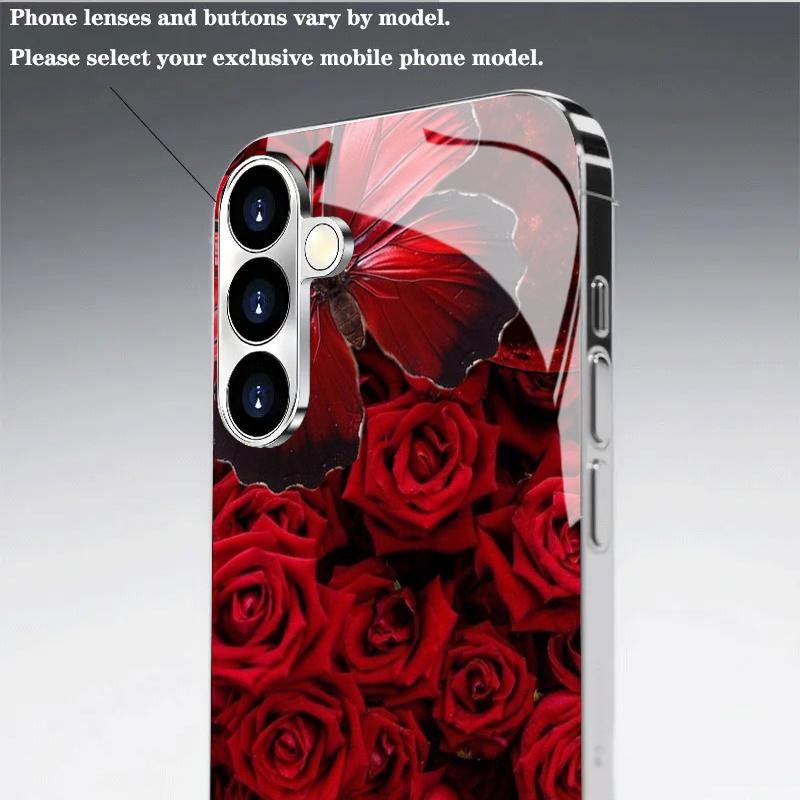 Electroplated Gold New Phone Case for Samsung Galaxy S26 Ultra S25 Plus S24 S23 S22 Fe Tempered Glass Artistic Texture Patterns