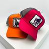 Neu Männer Frauen Farbblock Stickerei Cartoon Marine Tiere Baseball Hüte Persönliche Atmungsaktive Trucker Cap Mesh