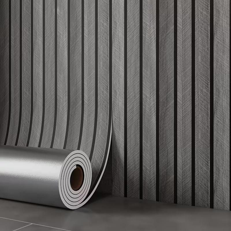 Thickened Faux Grille Self-Adhesive Fluted Panel Wallpaper Waterproof MoistureProof Home Accent Wall Renovation Sticker