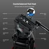 NEEWER Basic 187cm Video Tripod with Video High Camera Tripod with Dynamic Suitable for Maximum Load TP37 Head, Metal, Durability, Damping/Mid-Level