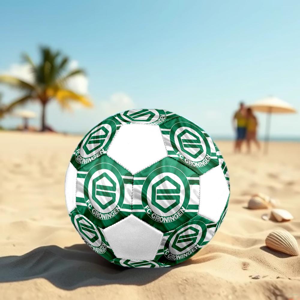 Groningen FC Soccer Ball, Colorful, Suitable for All Ages, Machine-stitched, PVC Material, Competition Grade, Durable and High Bounce
