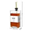 Glass Olive Oil Bottle Gold Silver with Scale Oil Dispenser Rectangular 350ml500ml Vinegar Pouring Bottle Kitchen Accessories