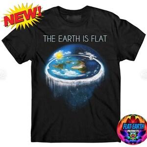 Flat Earth T-Shirt Map Model Firmament Dome Sheol Unisex Hot Fashion Black White New World Planet Tshirt Firmament Dome NASA Lies Gleason HD