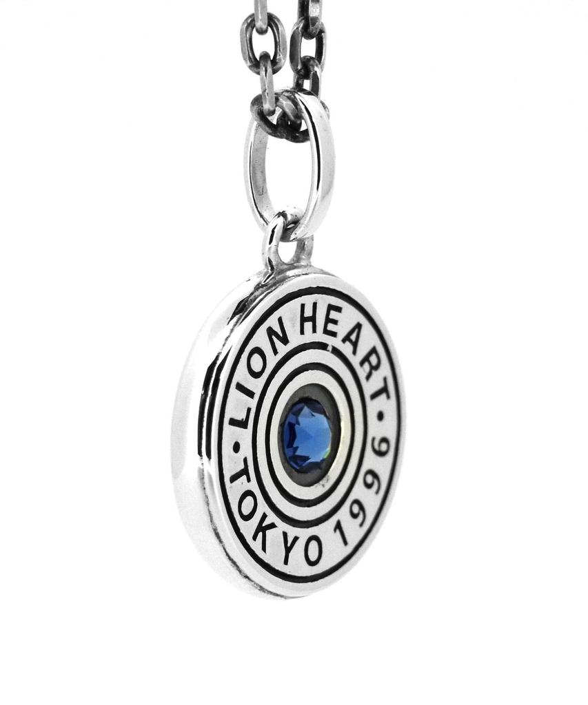 Lionheart LH for Gift Birth Drop Silver Sapphire Color Necklace, 925,