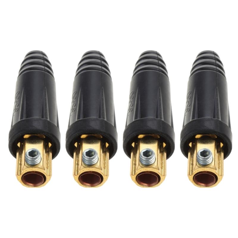 2ks svařovací kabel, pár rychlospojek 200Amp-300Amp (#4-#1) 35-50 SQMM pro příslušenství svářeček