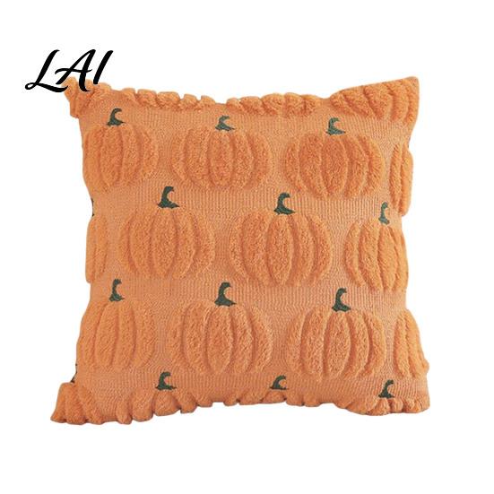 Ghost Throw Pillow Case Plush Pumpkin Cushion Cover Halloween 18 X Inch Seasonal Bedroom Cover Cute Soft for Spooky Season Cozy Fall Home
