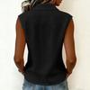 Women Elegant Commuter Sleeveless Button Cardigan Top, Fashion Blouse for Summer