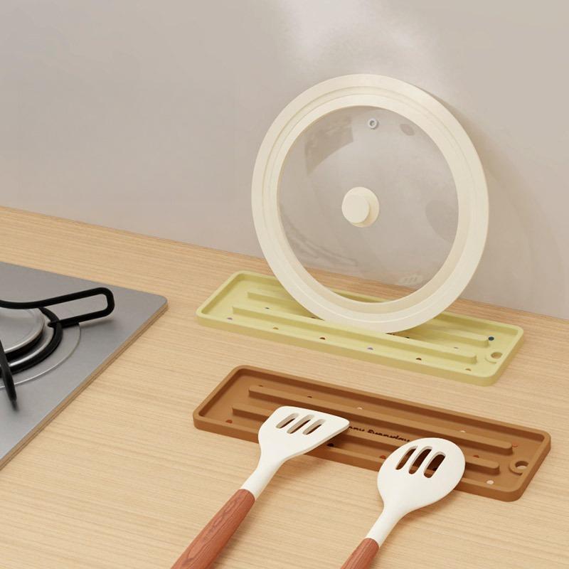 Soft Glue Lid Pad Storage Lid Rack Placer Countertop Drain Pad Multi-functional Cutting Board Placement Pad