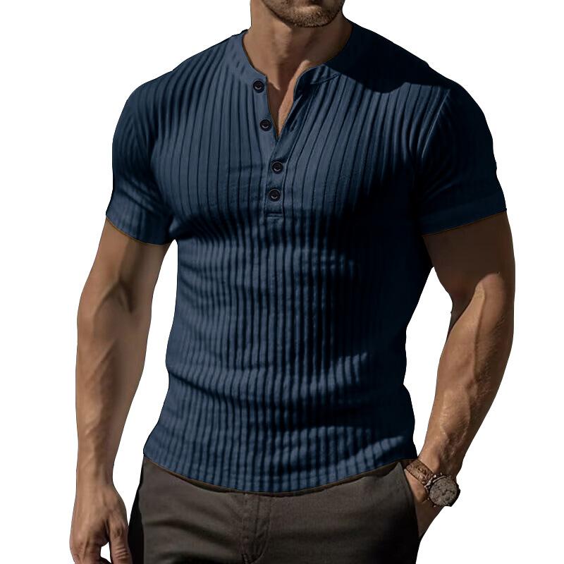 

Men’s Slim Fit Muscle Henley Shirt S