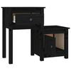 Maison Exclusive - Tables de chevet 2 pcs Noir 79,5x38x65,5 cm Bois de pin massif