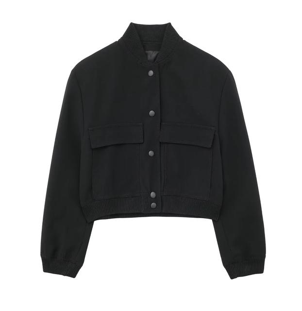 Vintage Pevná Dlouhý Rukáv Letecká Bunda Jaro Dámské Ležérní Kabáty Streetwear