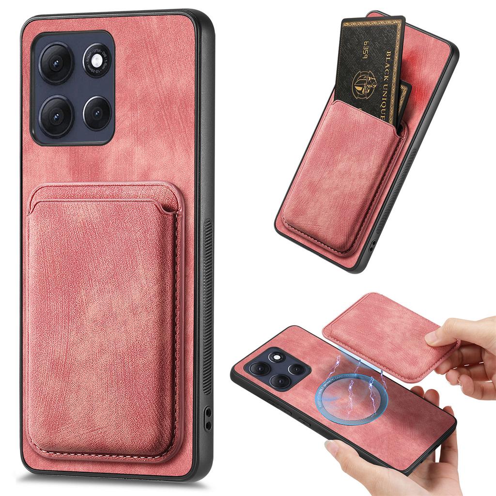 For Motorola Moto G86 Power 5G Magnetic Case Case Retro Leather + TPU Phone Cover with Detachable Card Slot