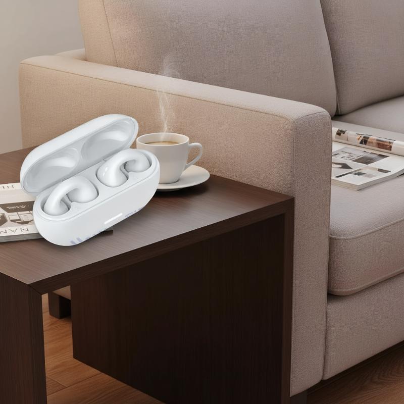 T75 Fone Bluetooth Headset 5.3 Wireless Bone Conduction Headphones Clip Ear Music Noise Canceling Hd Call Sports Gaming Earphone