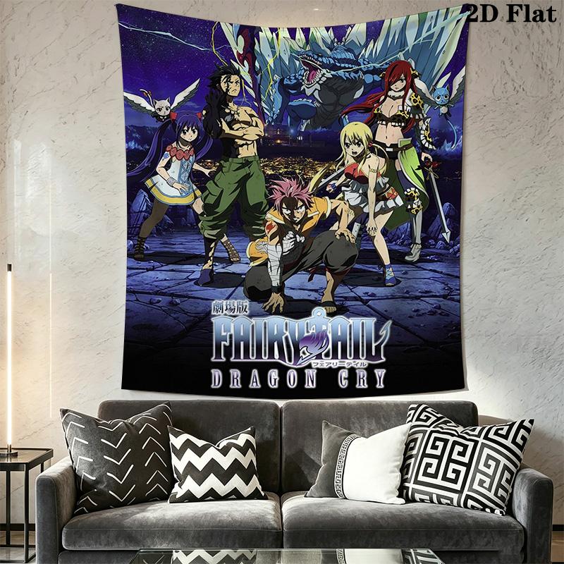 Dragon Cry Fairy Tail'S Epic Battle Threepiece Set 1 Duvet Cover 2 Pillowcase Without Core Soft And Comfortable Bedding Set