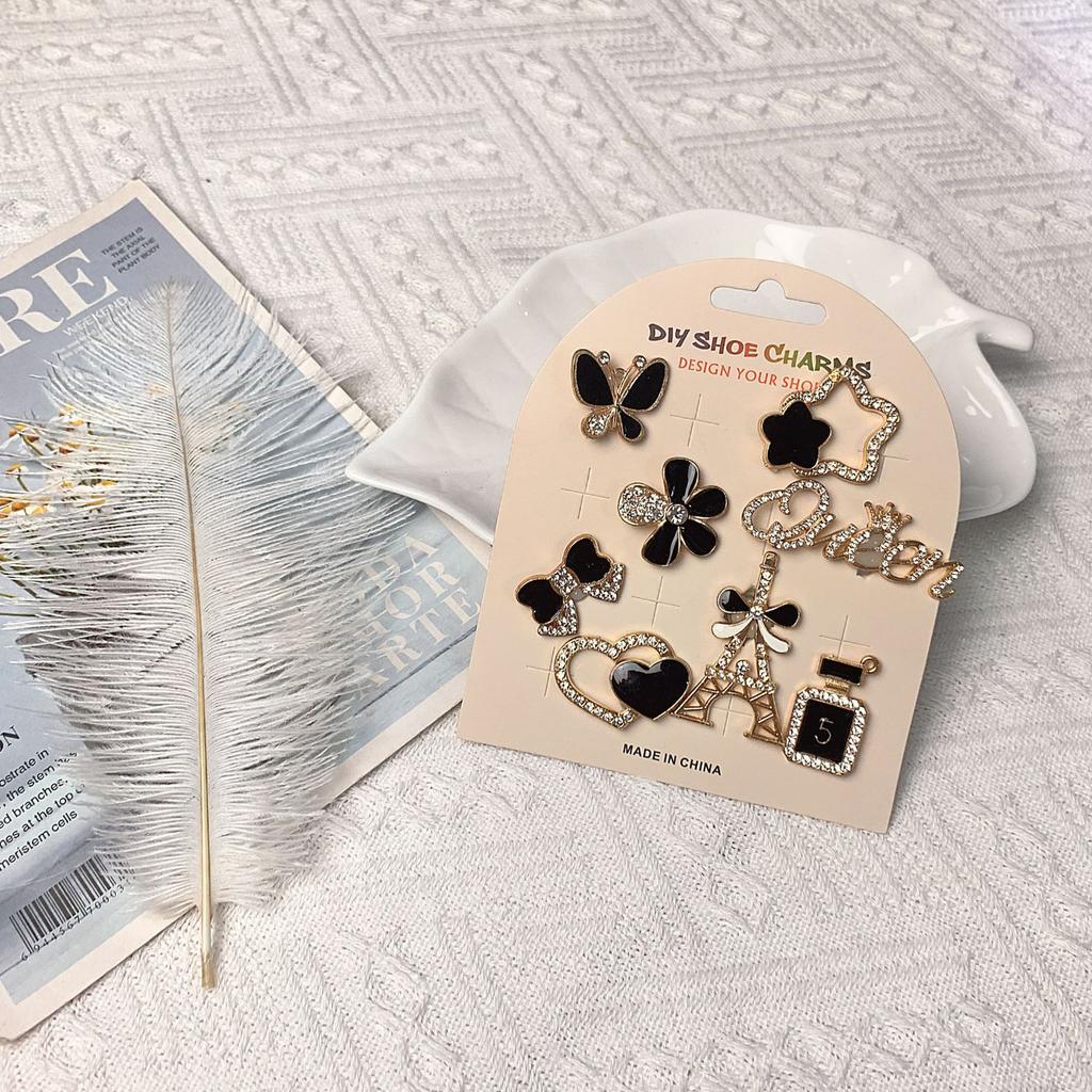 Cave Shoes Card Accessories, DIY, Pearl Starfish, Rhinestone Pearl Chain, Detachable Shoe Accessories, DIY Shoe Accessories, Shoe Accessories