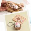Practical Stress Relief Toy Creative Cake Themed Keyring Pocket Sized Decompression Keychain Bag Accessories