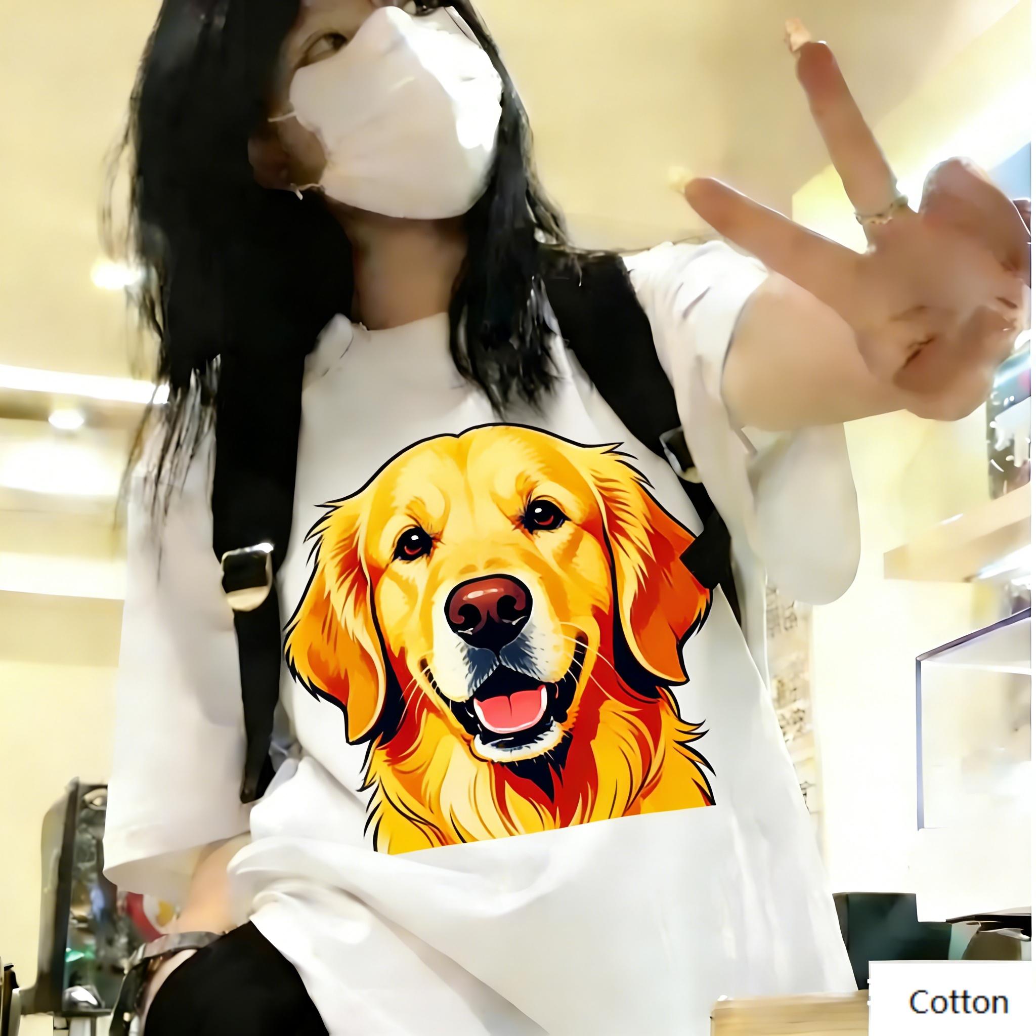

Cute Trendy Unisex Cotton TShirt Featuring Colorful Gradient Corgi Design Adorable Pet Print Top Perfect for Dog Lovers M