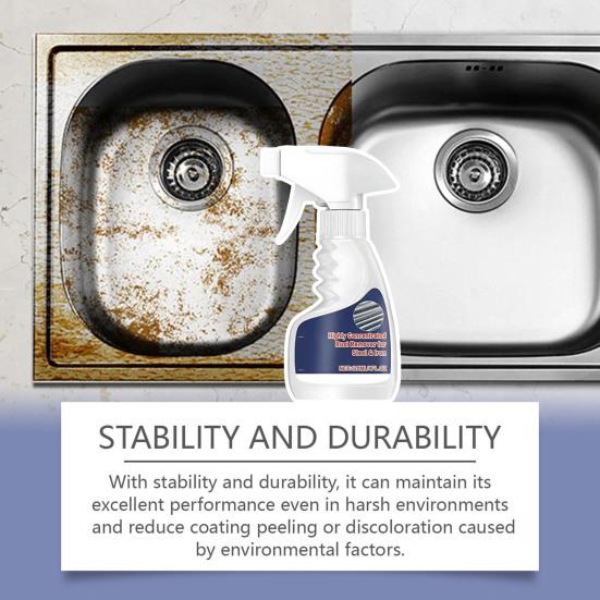 Rust Remover Spray for Metal Easy Spray Application Fast-Acting Steel Rust Remover Heavy Duty Metal Cleaner for Tools Auto Parts Stainless Steel Iron