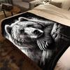 1 Stuk Beer Tak Print Flanellen Deken, Hoge Kwaliteit Comfortabel voor Alle Seizoenen, Woondecoratie, Warmte en Comfort, Perfect voor Kerstcadeaus10