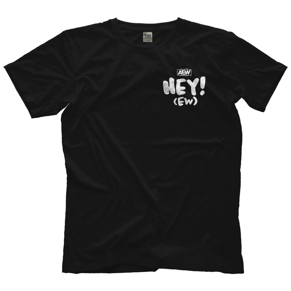 RJ City Hey EW Front Left Chest AEW Official TShirt Unisex T-Shirt XL