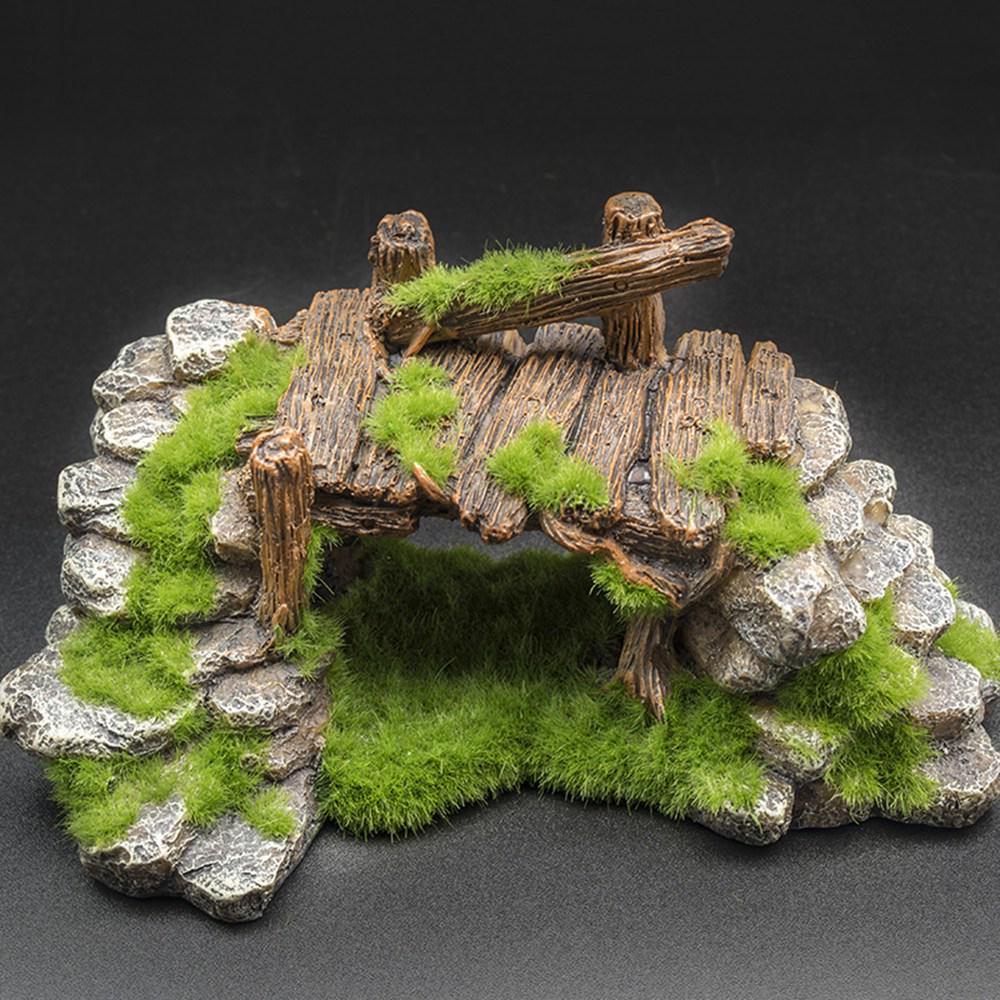 Akvarium Mountain View Rockery Hiding Cave Ornament Fish Tank Decoration