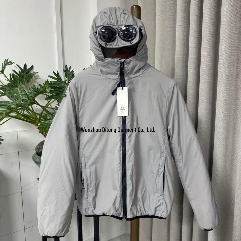 Trendy Brand Hooded Eyewear Jacket with Cotton Padding - Warm and Stylish