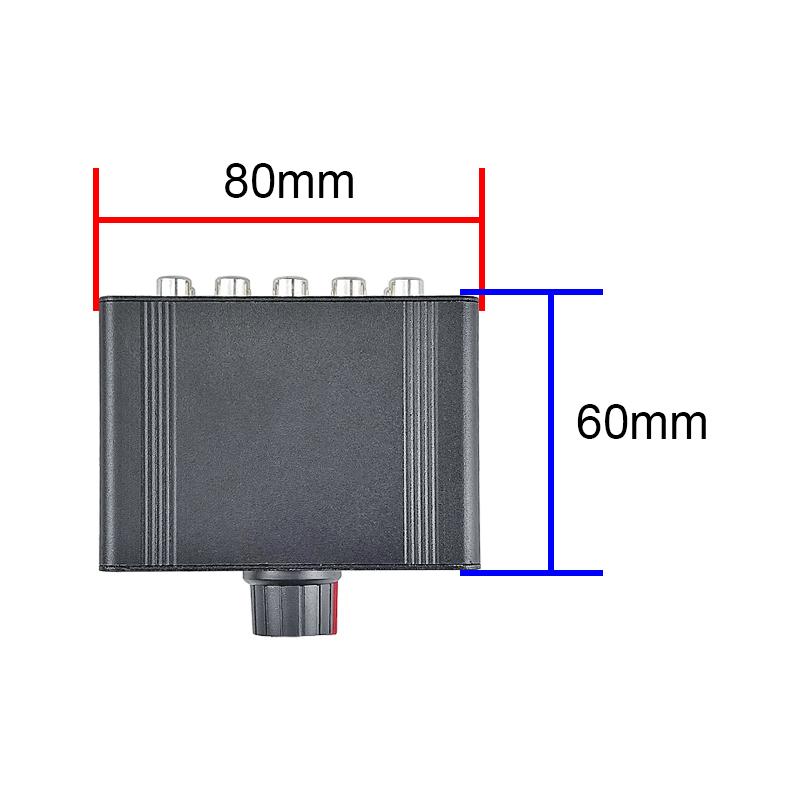 GHXAMP 4 Way Sound Source Switcher Rotary Switch Sealed RAC Lotus Base (Input and Output Not Require Power Supply)