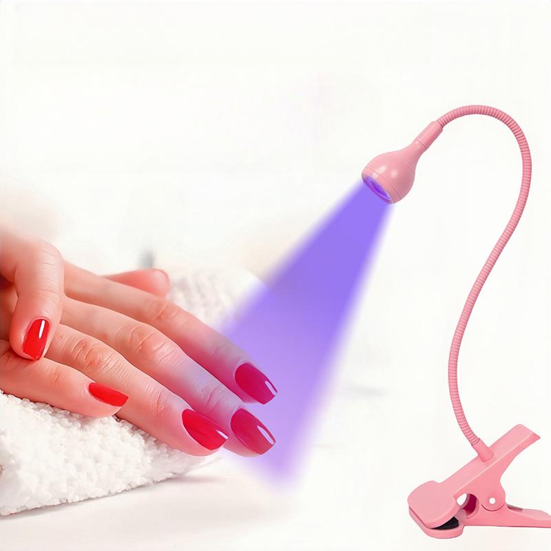 Nail Dryer Light Uv Nail Lamp For Drying Gel Nail Polish Foot Switch Clip-On Flexible Desk Mini Portable Usb For Diy Manicure