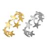 Elegant Adjustable Rings Stainless Steel Dating Rings Star Shape Open Finger Jewelry Suitable for Woman and Man Present