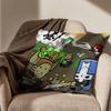 Game Blue Red Castle Crashers Pillow Case Anti-dustmite Pillowcase Invisible zipper silky short plush Sofa cushion cover