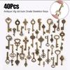 125/40 Stück Gemischte Kleine Schlüssel Anhänger Vintage Bronze Metall Liebes Schlüssel Anhänger Feine Trendige DIY Schmuck Halskette Handwerk Dekoration