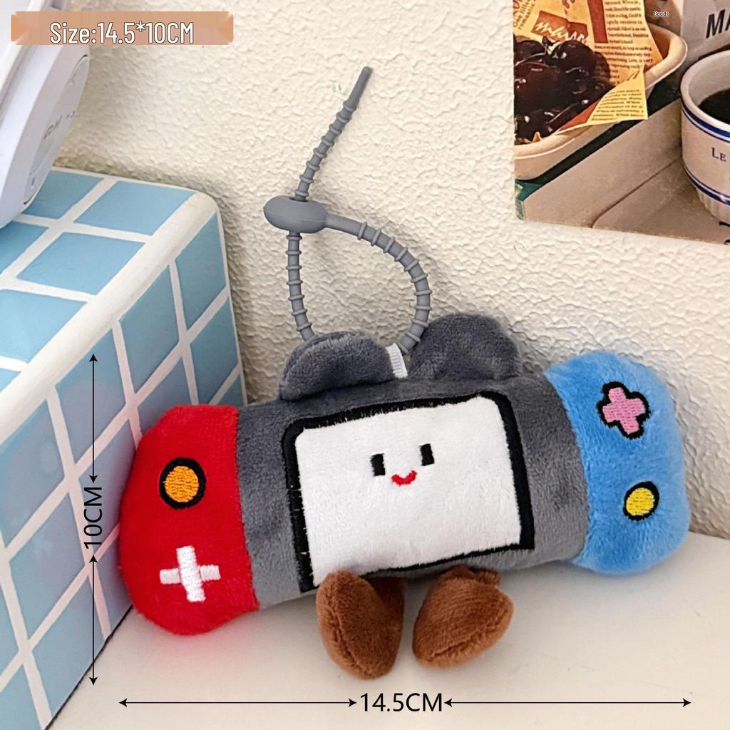 Creative Plush Game Console Keychain: Cute Children's Doll Bag Pendant and Small Gift