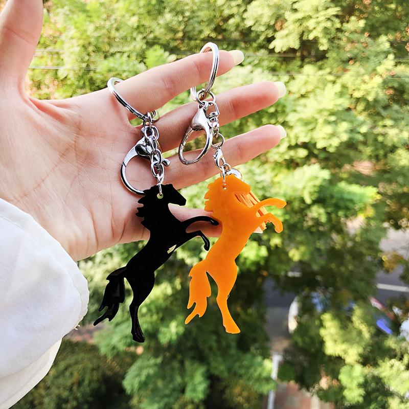 1 Piece Safe And Non Toxic Keyring Moluld Lovely Horse Mold Easy To Clean Keychain Silicone Casting Mould For Diy Lovers