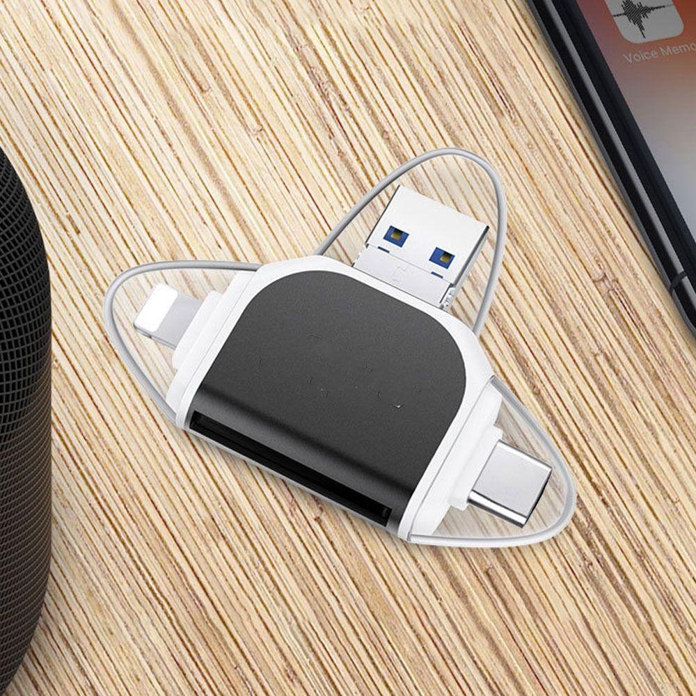 

Адаптер для карт памяти 4 в 1 Портативный универсальный кард-ридер Новый кард-ридер