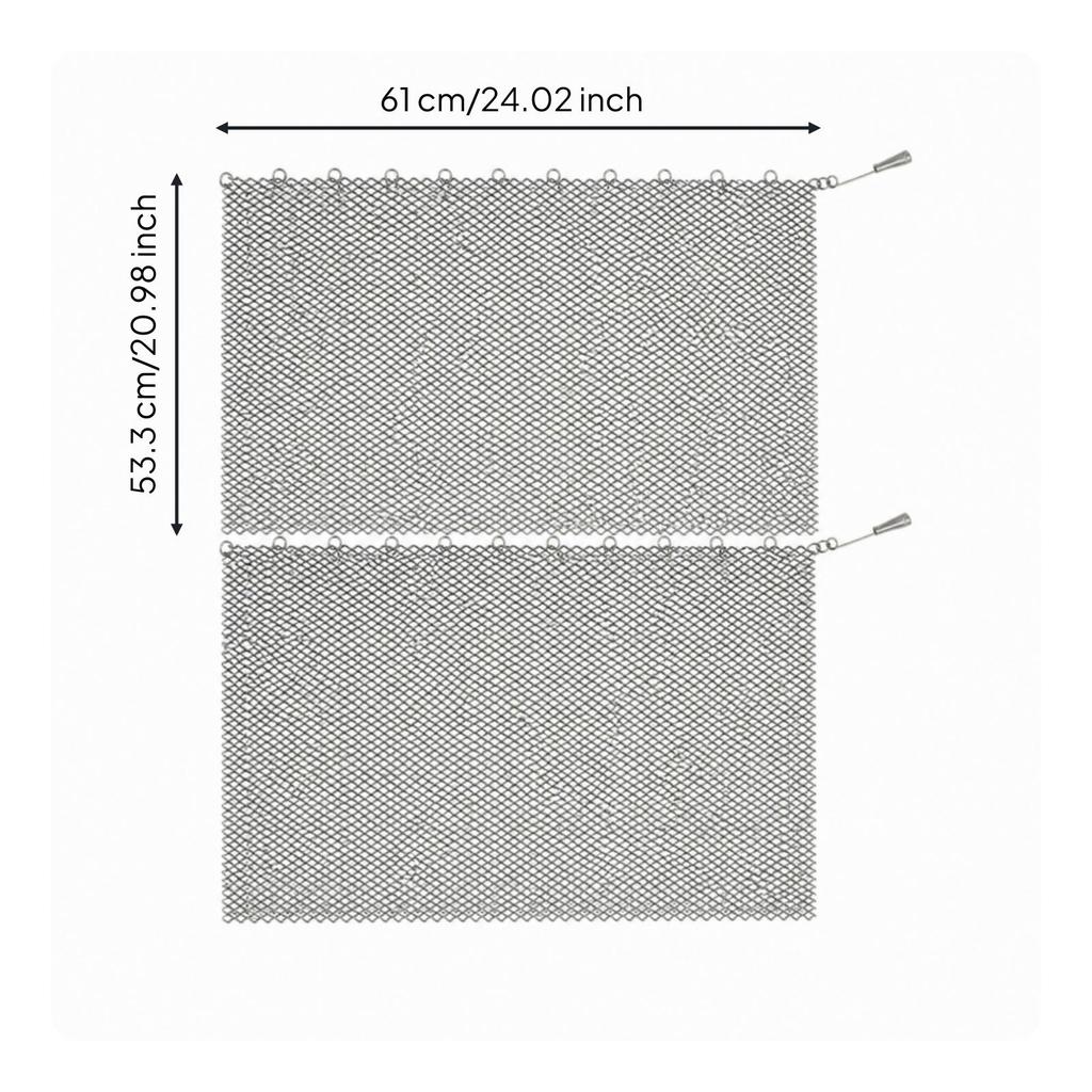2 Pieces Ignite Guard Curtain Replacement for Wood-Combustion Fireplaces