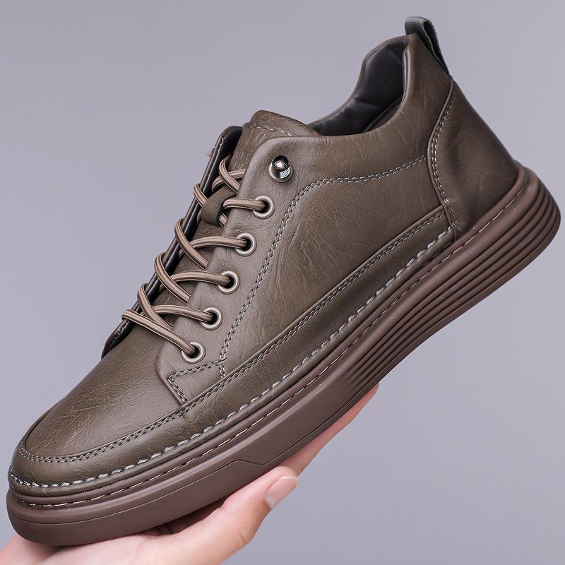 

Men s leather shoes autumn casual men s shoes trendy leather little white shoes breathable sports versatile board shoes 38